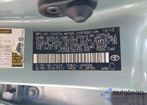 2014 Toyota Prius V Three z USA, uszkodzony, nr VIN JTDZN3EU2E3331495